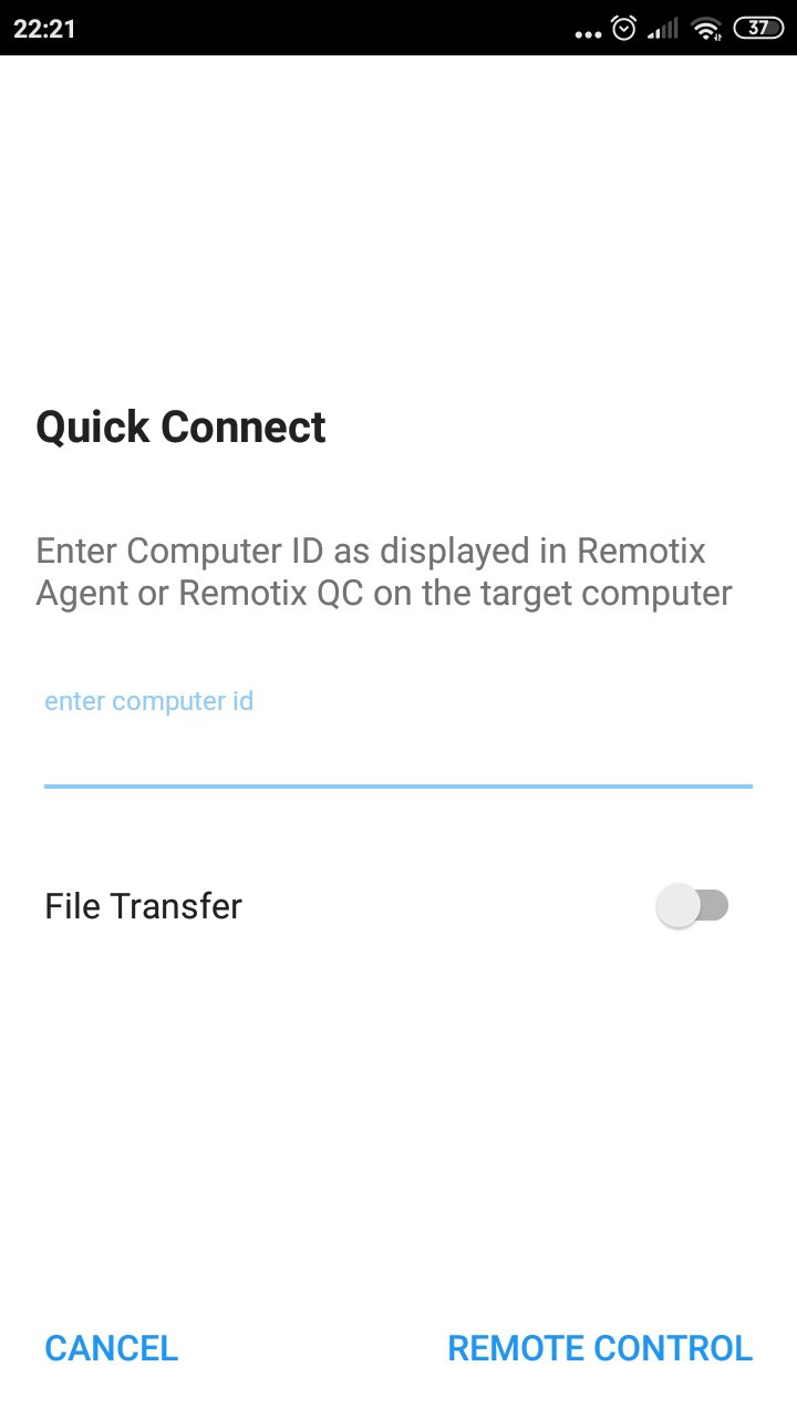 remotix access code