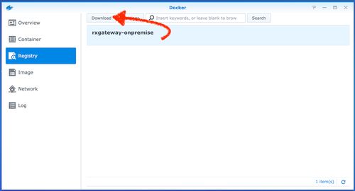 Synology - download Docker image